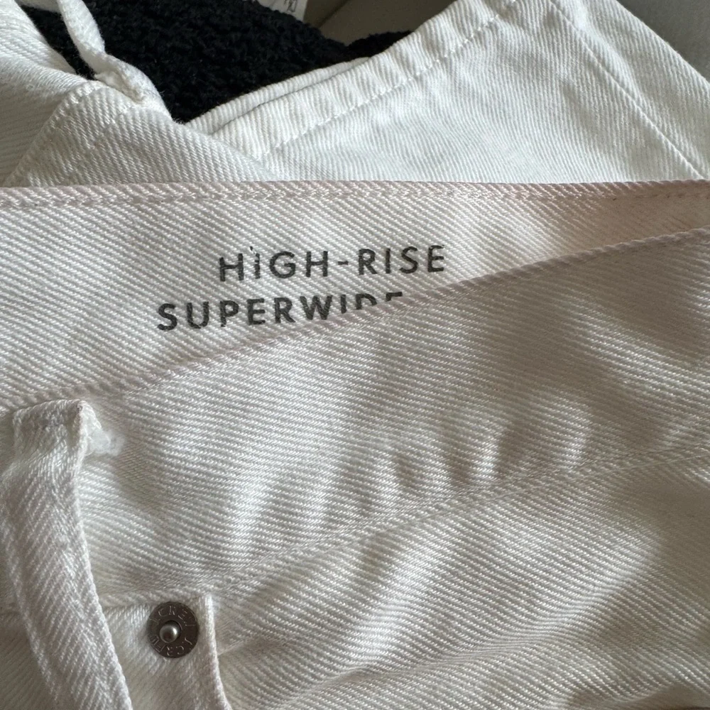 J.Crew High-Rise Superwide-Leg Jeans in White Medium and Dark Blue 3 pairs (27) - Picture 6 of 8
